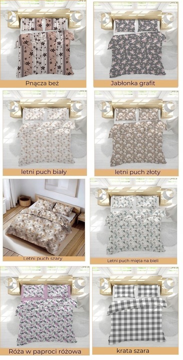 Komplet pościeli 140x200 gruba Polska bawełna 100% dużo wzorów -