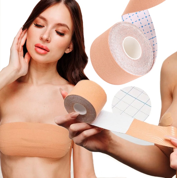 TAŚMA MODELUJĄCA UNOSZĄCA DEKOLT BIUST BOOB TAPE BIUSTONOSZ PUSHUP TAPING