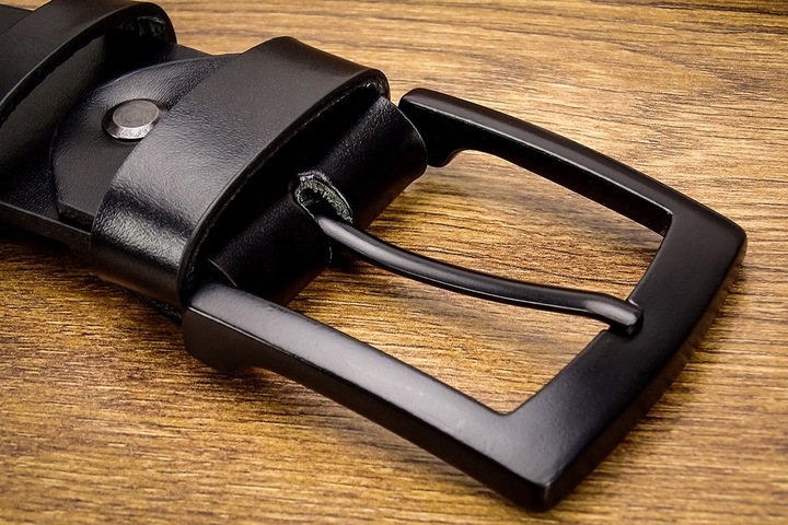 Pasek Skórzany Czarny SZEROKI GRACIO DO SPODNI 125