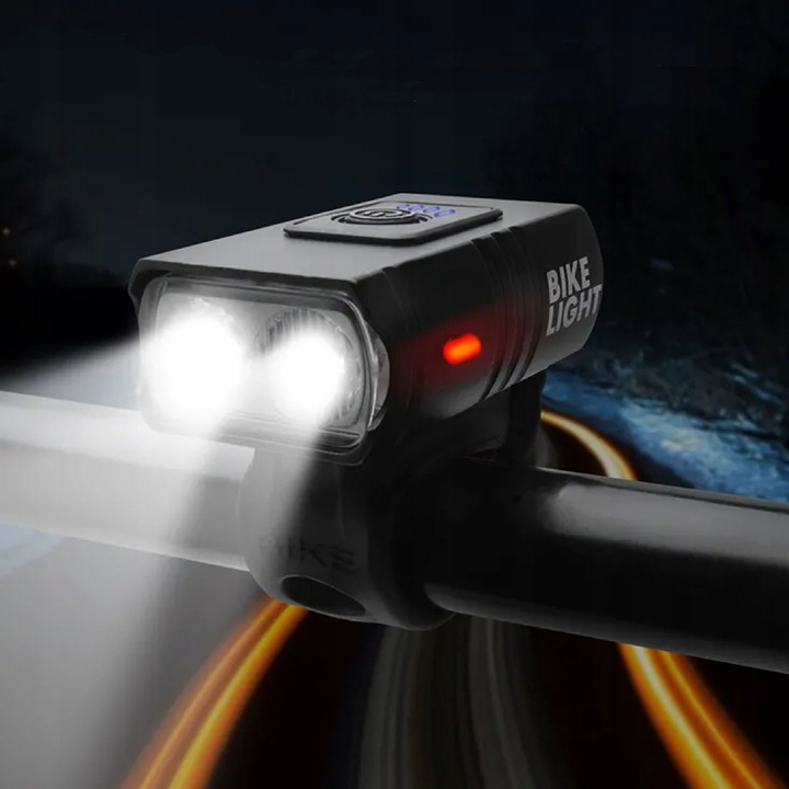 LAMPKA ROWEROWA LED MOCNA TYŁ PRZÓD ŚWIATŁO NA ROWER KIEROWNICĘ USB 800lm