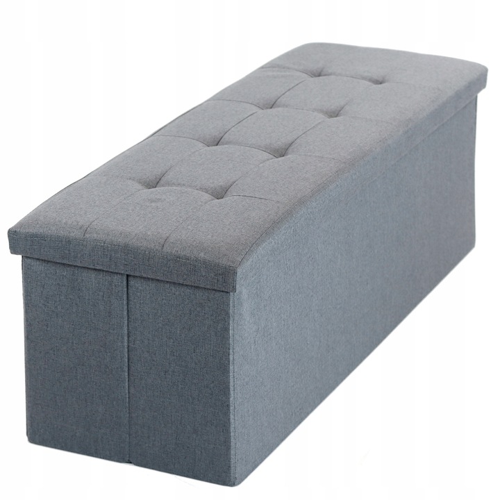 PUFA Z POJEMNIKIEM SKRZYNIA TAPICEROWANA SIEDZISKO OTWIERANA SCHOWEK