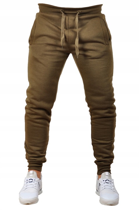 k01 r. L MĘSKIE SPODNIE DRESOWE JOGGERY GŁADKIE