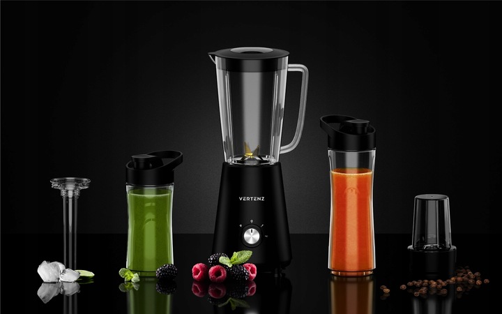 Blender Kielichowy VERTENZ mocny dwa bidony MIKSER 4w1 DO SMOOTHIE
