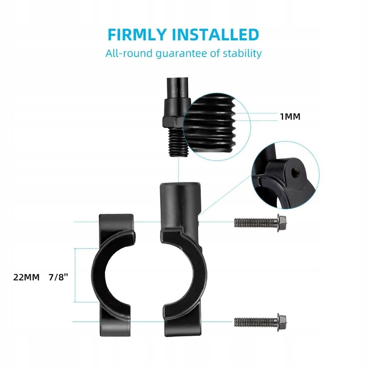 LUSTERKA DO SKUTERA MOTOCYKLA QUADA ATV UNIWERSALNE M8 M10 OBEJMY REDUKCJE