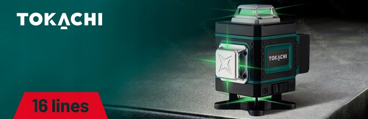 POZIOMICA LASEROWA LASER KRZYŻOWY 4D 16 LINII SAMOPOZIOMUJĄCY 360 +