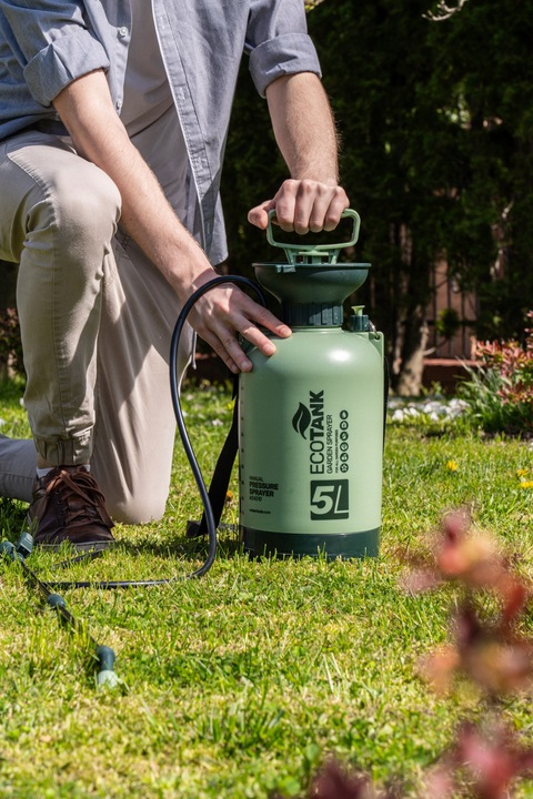 RĘCZNY OPRYSKIWACZ CIŚNIENIOWY DUŻY POJEMNOŚĆ 5L REGULACJA DYSZY LANCA