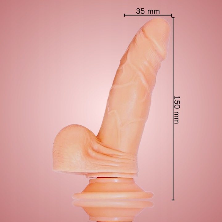 WIBRATOR DAMSKI Z PRZYSSAWKĄ DILDO MASAŻER REALISTYCZNY PENIS + GRATIS ŻEL