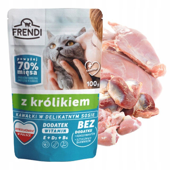 FRENDI Saszetka karma mokra dla kota mix smaków 60 x 100g