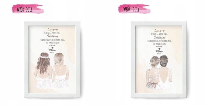 PODZIĘKOWANIE dla Świadków RAMKA A4 PREZENT PLAKAT