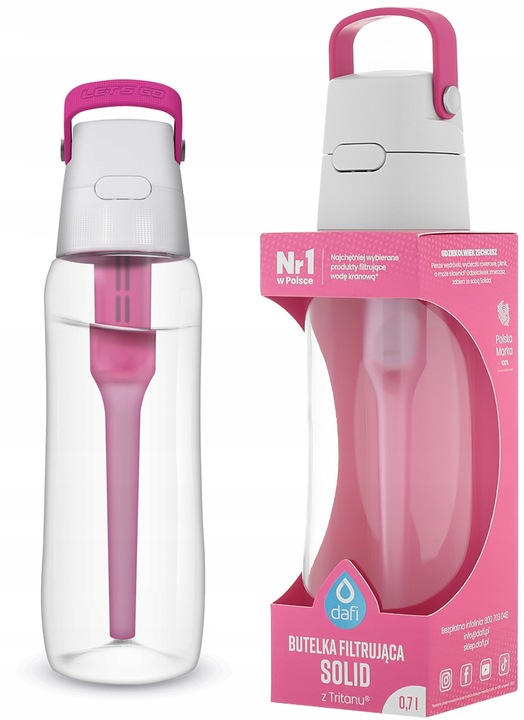 Butelka filtrująca Dafi SOLID 0,7l RÓŻOWA TRITAN