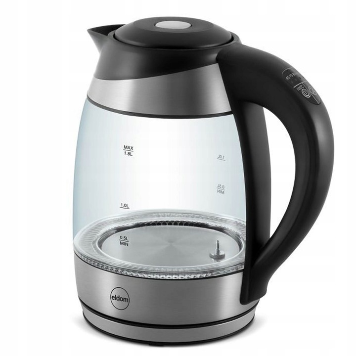 CZAJNIK ELEKTRYCZNY Z REGULACJĄ TEMPERATURY 1,8L BEZPRZEWODOWY 2200W