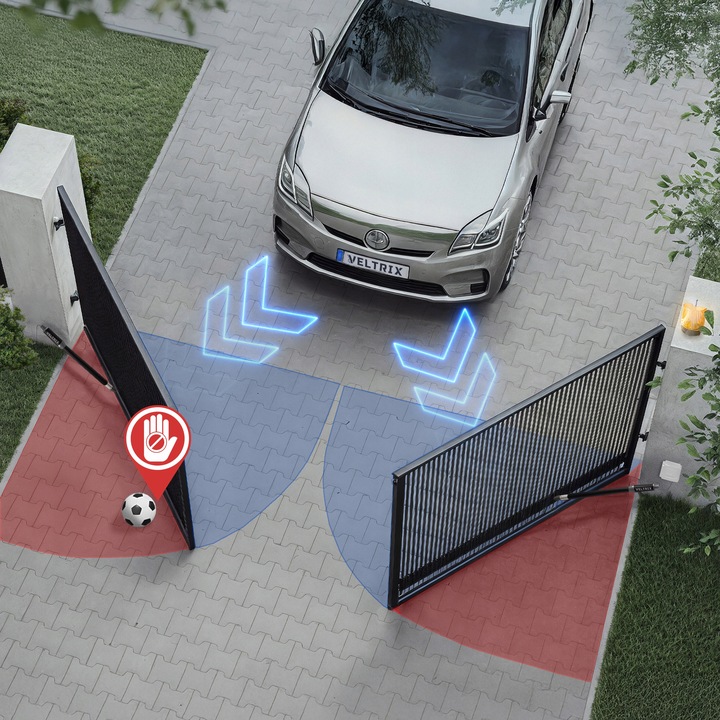 Napęd bramy dwuskrzydłowej WIFI ZESTAW 2x2m 400kg + 4 piloty + lampa LED