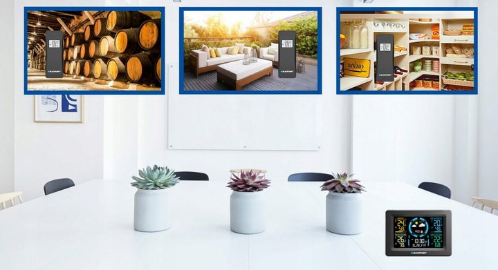 Stacja pogody Blaupunkt WS40BK + 3 CZUJNIKI ZEWNĘTRZNE