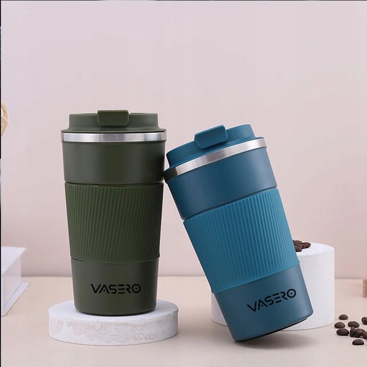 ANTYPOŚLIZGOWY KUBEK TERMICZNY USTNIK TERMOS na herbatę kawę DO SAMOCHODU