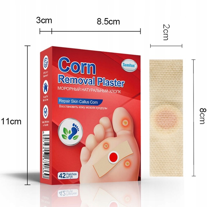 Plastry Usuwające Kurzajki na odciski 30szt