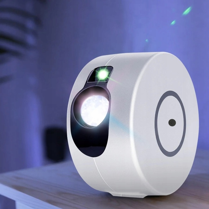 LAMPKA NOCNA LED PROJEKTOR GWIAZD NIEBA STAR LASEROWY Z GŁOŚNIKIEM + PILOT