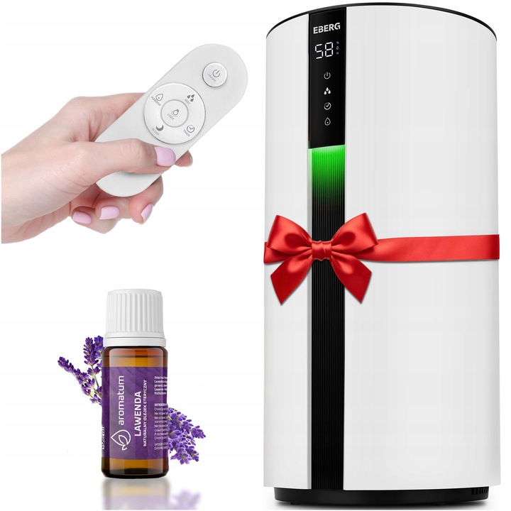 Nawilżacz powietrza dyfuzor HILO aromaterapia 35h pilot lampka LED