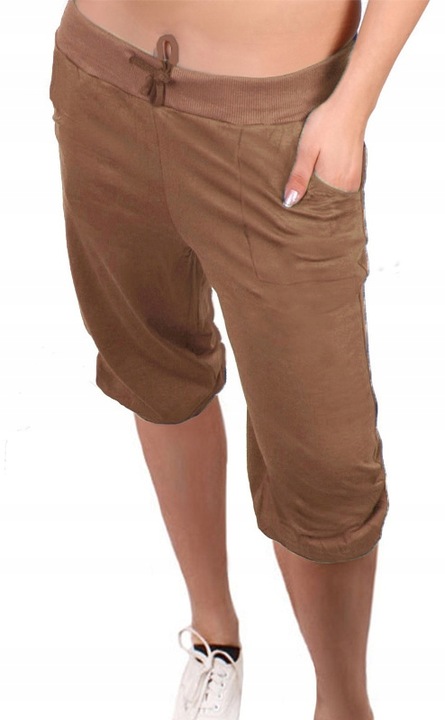 SPODNIE rybaczki ALLADYNKI duże A80 cappucino 4XL