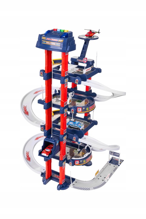 PARKING SAMOCHODOWY GARAŻ Z ELEKTRYCZNĄ WIDNĄ AUTKA SAMOCHODZIKI DLA DZIECI