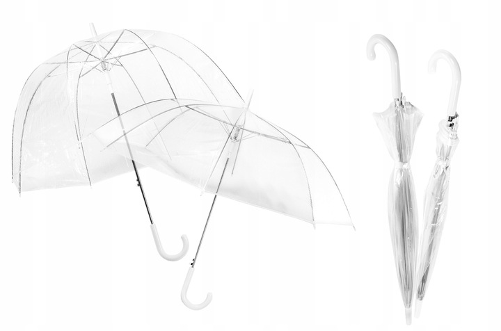 Parasol PRZEZROCZYSTY parasolka parasole ŚLUBNY