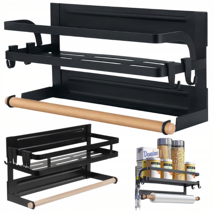 PÓŁKA KUCHENNA NA PRZYPRAWY MAGNETYCZNA ORGANIZER NA LODÓWKĘ ŚCIANĘ