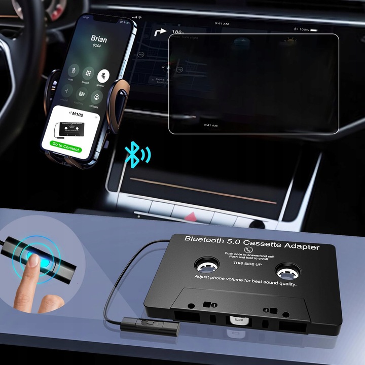 kaseta bluetooth 5.0 do radia adapter transmiter RADIA