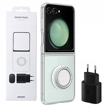 ORYGINALNY ZESTAW SAMSUNG GALAXY Z FLIP5 STARTER PACK ETUI + LADOWARKA 25W
