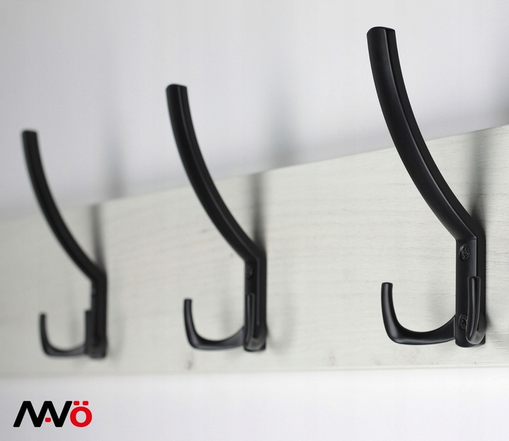 3x WIESZAK MEBLOWY HACZYK NA UBRANIA CZARNY HACZYKI MEBLOWE