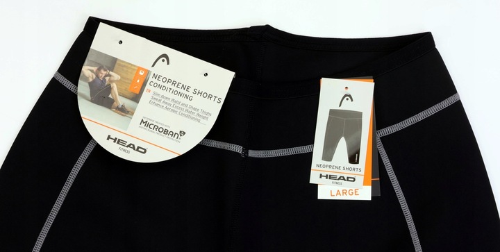 HEAD FITNESS Spodnie na siłownie szorty neopren Termiczne SIŁOWNIA Męskie L