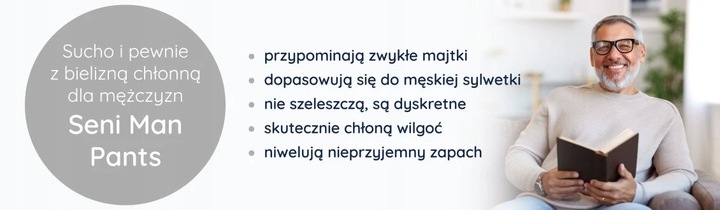 MAJTKI CHŁONNE DLA MĘŻCZYZN SENI MAN PANTS L 10SZT.