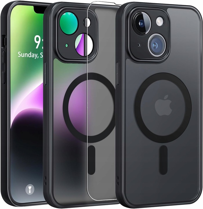 Etui do iPhone 13 iPhone 14 do MagSafe 360° MATT CASE OCHRONA APARATU Szkło
