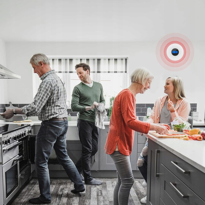 Czujnik czadu i dymu detektor tlenku węgla CO LCD JKD-512COM CE