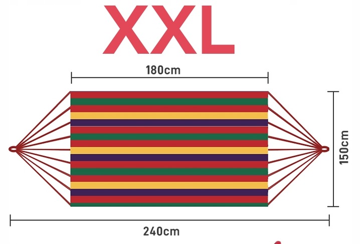 2-OSOBOWY HAMAK ZE STELAŻEM HUŚTAWKA 200KG 270x150