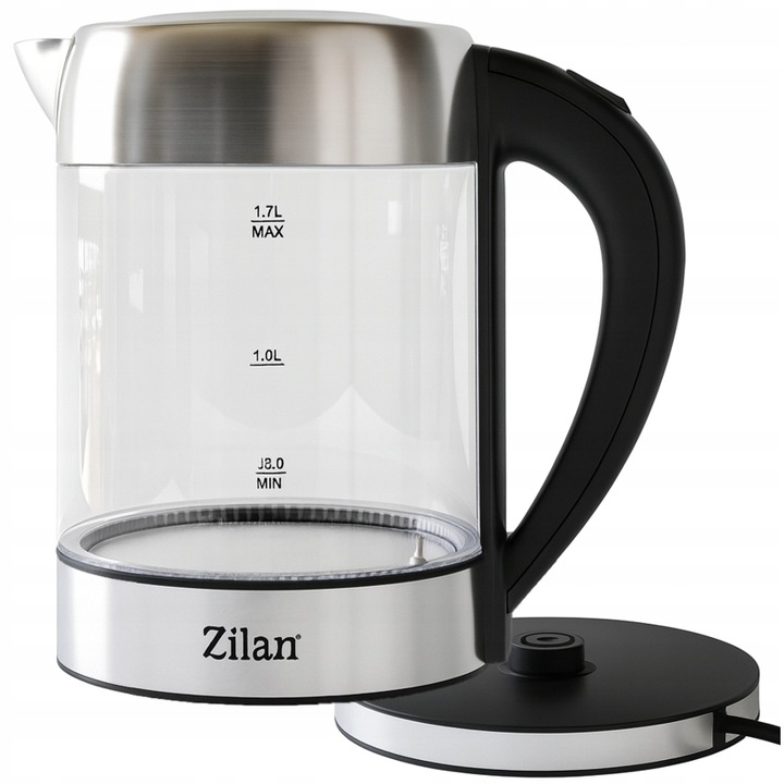 CZAJNIK ELEKTRYCZNY SZKLANY LED Z REGULACJĄ TEMPERATURY 2200W