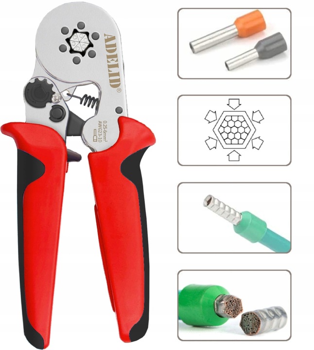 ZACISKARKA PRASKA TULEJEK DO KABLI SZEŚCIOKĄTNA