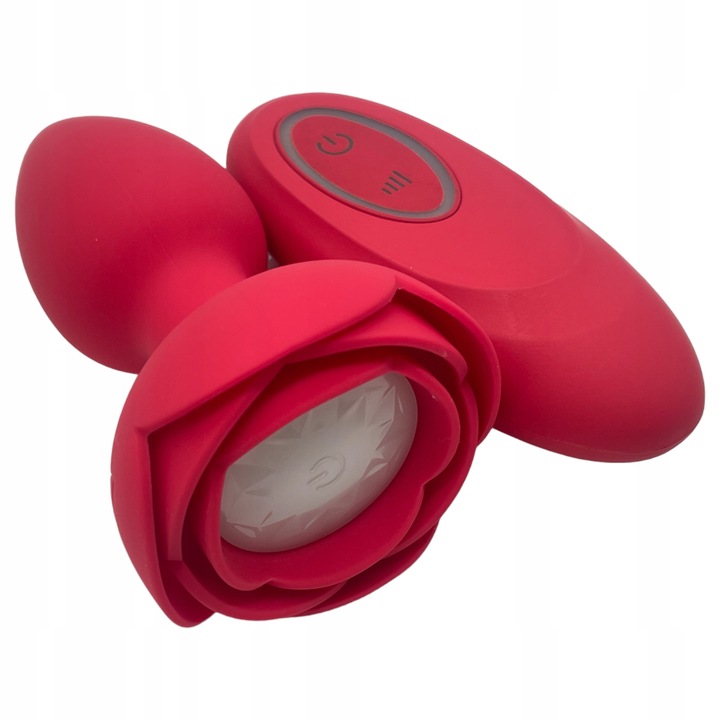 Korek Analny Wibrujący i Świecący z Pilotem 9 Trybów Zdalnie Sterowany