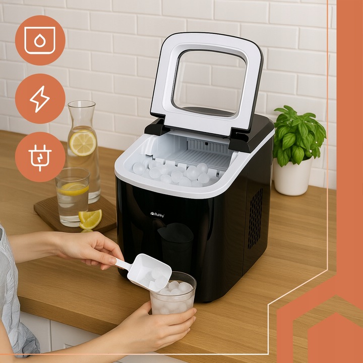 Kostkarka do Lodu Ruhhy Domowa Maszyna Ekspresowy Lód 12 kg
