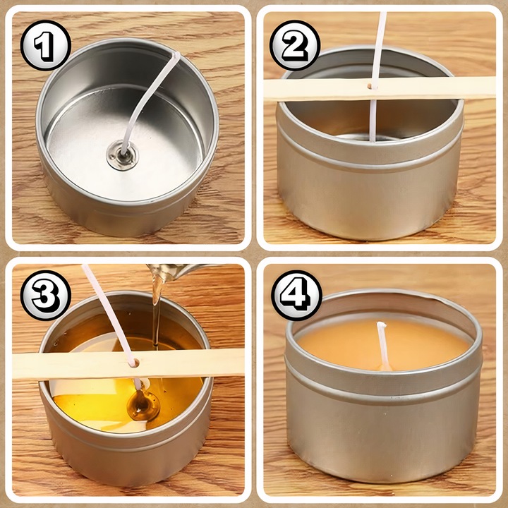 ZESTAW DO ROBIENIA ŚWIEC WYROBU ŚWIECZEK WOSK SOJOWY NA PREZENT DUŻY