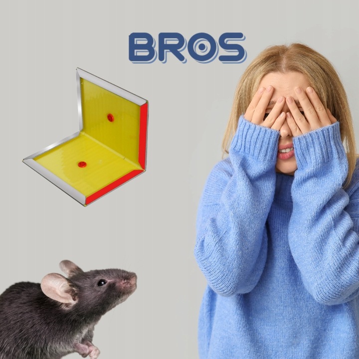 BROS LEP NA MYSZY SZCZURY GRYZONIE PUŁAPKA KLEJOWA WABIĄCA ZAPACHEM 12
