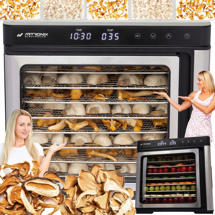 SUSZARKA SPOŻYWCZA DO ŻYWNOŚCI GRZYBÓW ZIÓŁ OWOCÓW WARZYW TIMER! 1000W