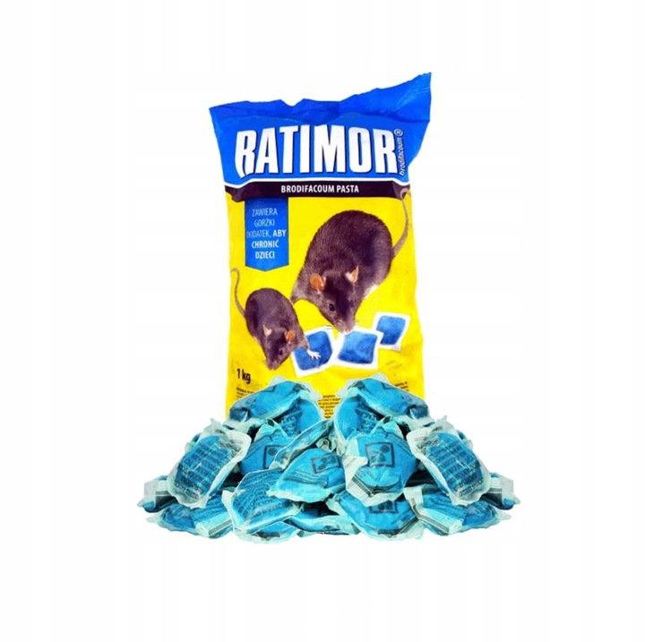 TRUTKA NA SZCZURY I MYSZY GRYZONIE ULTRA MOCNA PASTA 1KG BRODIFAKUM