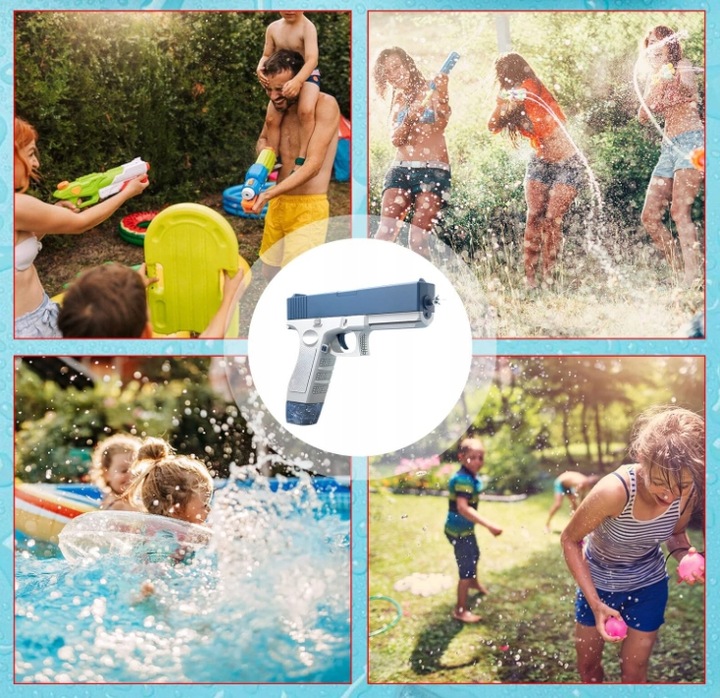 Pistolet na Wodę Automatyczny Elektryczny Glock 2 Magazynki Sikawka