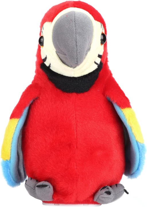 Interaktywna Gadająca Papuga Tańczy Powtarza Zdania Przedrzeźniacz +Baterie