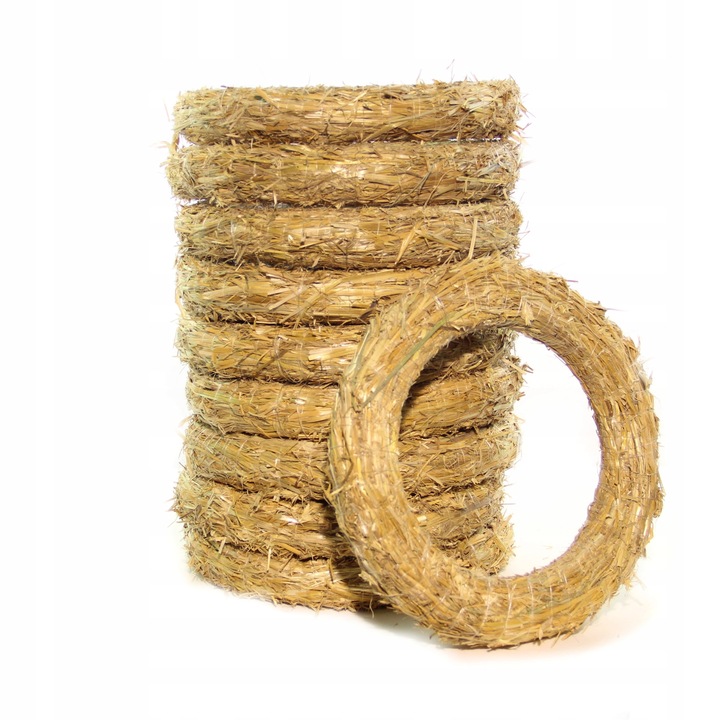 10x WIANEK SŁOMIANY 25cm PODKŁAD OBRĘCZ na STROIK