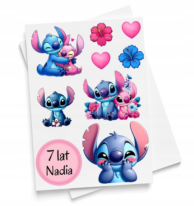 WYDRUK CUKROWY NA TORT LILO I STICH MASA CUKROWA LILO I ANGEL STICZ