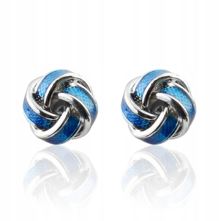 Spinki do mankietów wzór SREBRNY SUPEŁ WĘZEŁ