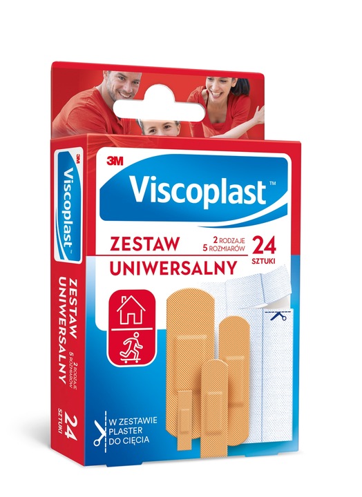 Viscoplast Zestaw Uniwersalny Plastry 24 sztuki