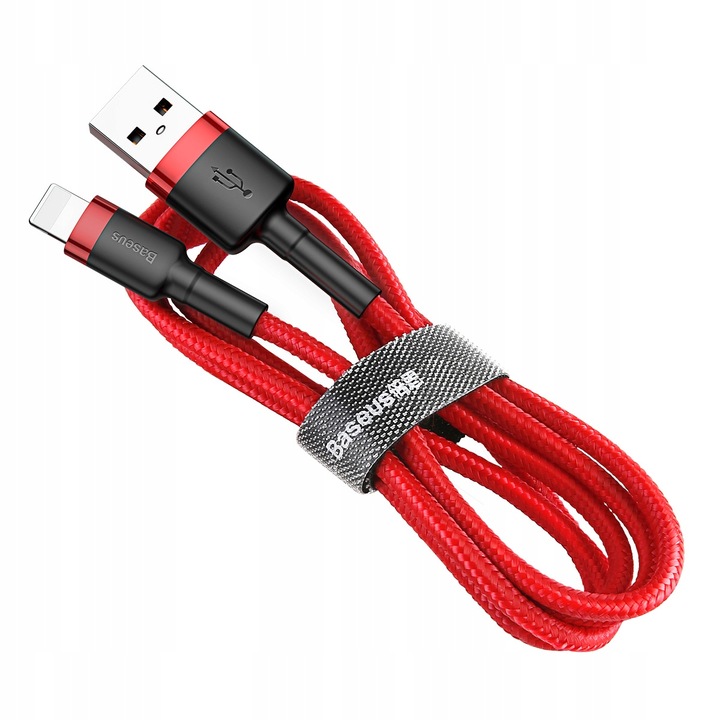 BASEUS MOCNY KABEL USB DO LIGHTNING IPHONE IPAD PRZEWÓD OPLOT 1.5A 2M
