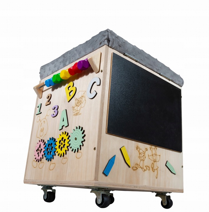 PUFA Manipulacyjna Na Zabawki Tablica Skrzynia