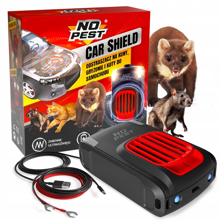 SAMOCHODOWY ODSTRASZACZ KUN MYSZY SZCZURÓW KOTÓW DO AUTA CAR SHIELD NO